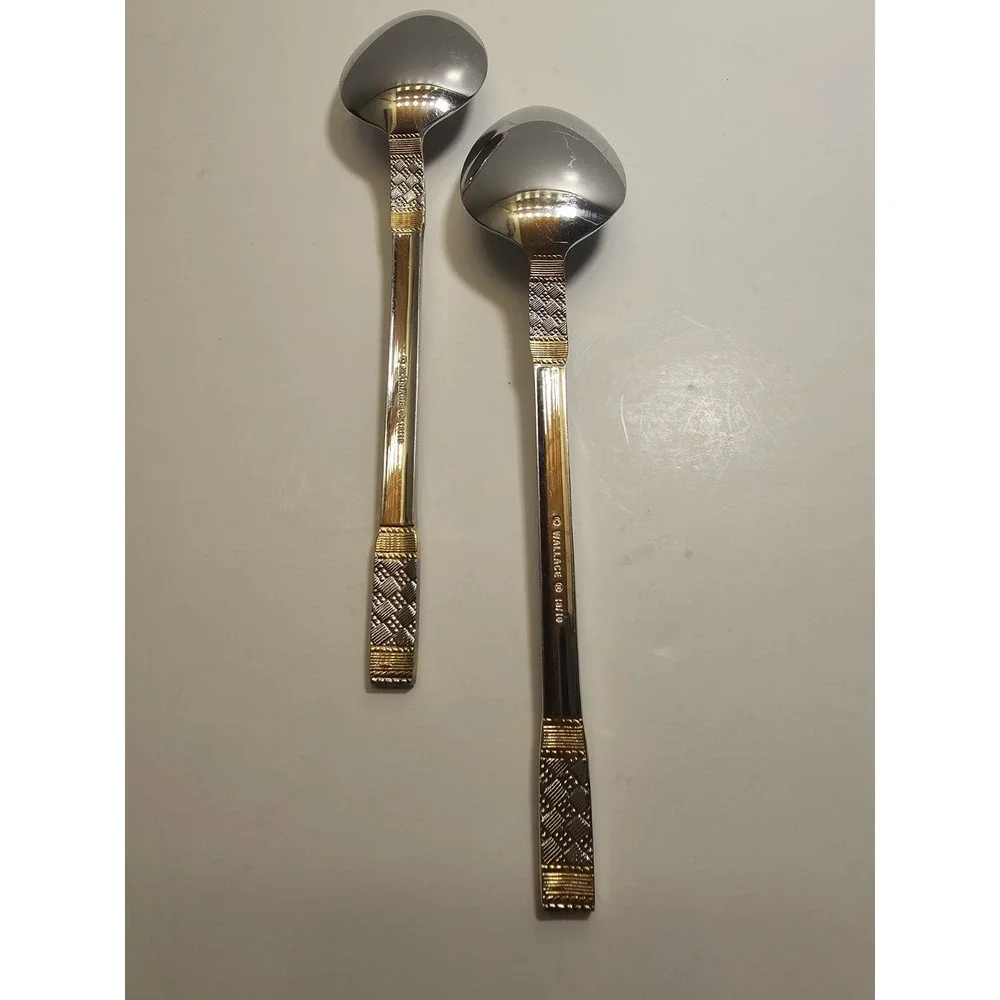 Wallace Corsica Gold  Large Soup Spoons Lot Of 2‎